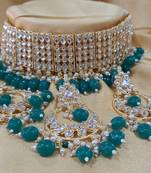 Green Pearl Pachi Kundan Choker Latest Jewellery Set