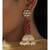 Ethnic Pink Jade Gold and Off White Latkan Jhumaka