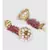 Ethnic Pink Jade Gold and Off White Latkan Jhumaka