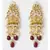 Rustic Floral White and Pink Danglers