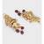 Rustic Floral White and Pink Danglers
