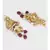 Rustic Floral White and Pink Danglers