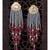 Modern Grey Red Jhumki with Golden Top