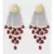 Modern Grey Red Jhumki with Golden Top
