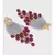 Modern Grey Red Jhumki with Golden Top