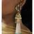 Antique Gold Green and White Dome Jhumki