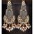 Traditional Grey and Red Dangler Chandbali