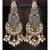 Traditional Grey and Red Dangler Chandbali