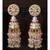 Shimmery Red Pink and White Decorative Jhumki