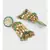 Vintage Green and Gold Tassel Jhumki