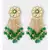 Green and Gold Kundan Tops with Tassel