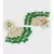 Green and Gold Kundan Tops with Tassel
