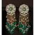 Green and Gold Kundan Tops with Tassel
