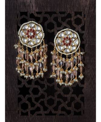 Pink White and Red Tassel look-a-like Jhumki 2