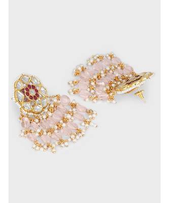 Pink White and Red Tassel look-a-like Jhumki 4
