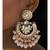 Floral White and Peach Modern Chandbali