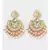 Floral White and Peach Modern Chandbali
