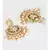 Floral White and Peach Modern Chandbali