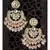 Floral White and Peach Modern Chandbali