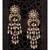 Starlite Red and White Takkar Work Jhumki
