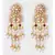 Starlite Red and White Takkar Work Jhumki