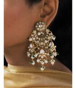Micro-Indulgance White and Green Modern Chandbali