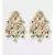 Micro-Indulgance White and Green Modern Chandbali