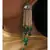Green Lemon Yellow and Kundan Tops with Tassel