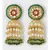 Green Red White Hydro Rubies Jhumka