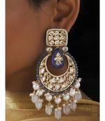 Blue White Amazing Chandelier Chandbali