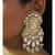 White Green Full Kundan Chandelier Dangler