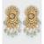 White Green Full Kundan Chandelier Dangler