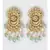 White Green Full Kundan Chandelier Dangler
