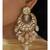 Peach and Kundan Stunded Chandelier Chandbali