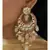Peach and Kundan Stunded Chandelier Chandbali