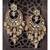 Peach and Kundan Stunded Chandelier Chandbali
