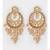 Peach and Kundan Stunded Chandelier Chandbali