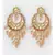 Peach and Kundan Stunded Chandelier Chandbali