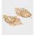 Peach and Kundan Stunded Chandelier Chandbali