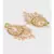 Peach and Kundan Stunded Chandelier Chandbali