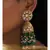 Green and Gold Kundan Tops Agate Drop Jhumka