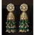 Green and Gold Kundan Tops Agate Drop Jhumka