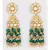 Green and Gold Kundan Tops Agate Drop Jhumka