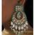 Green and White Mesmerising Chandelier Chandbali