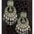 Green and White Mesmerising Chandelier Chandbali