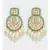 Green and White Mesmerising Chandelier Chandbali