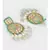 Green and White Mesmerising Chandelier Chandbali