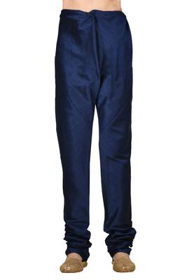 Blue printed art silk kurta-pajama 3