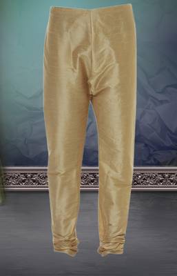 Gold printed art silk kurta-pajama 4