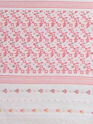 White woven pure cotton saree  5